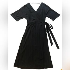 Field Day and Friends Diana Dress in Black Crepe